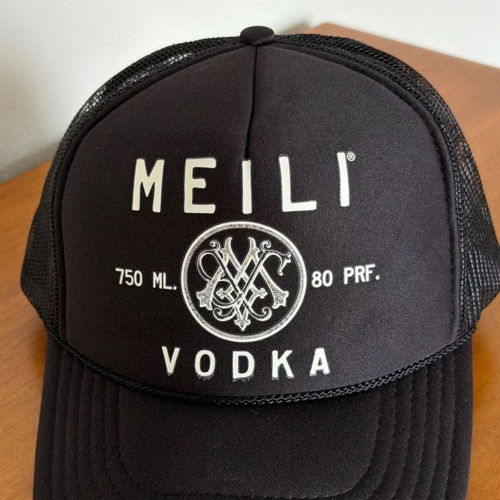 MadeWorn Black “Meili Vodka” Mesh Trucker Hat - Street Cool & Adjustable